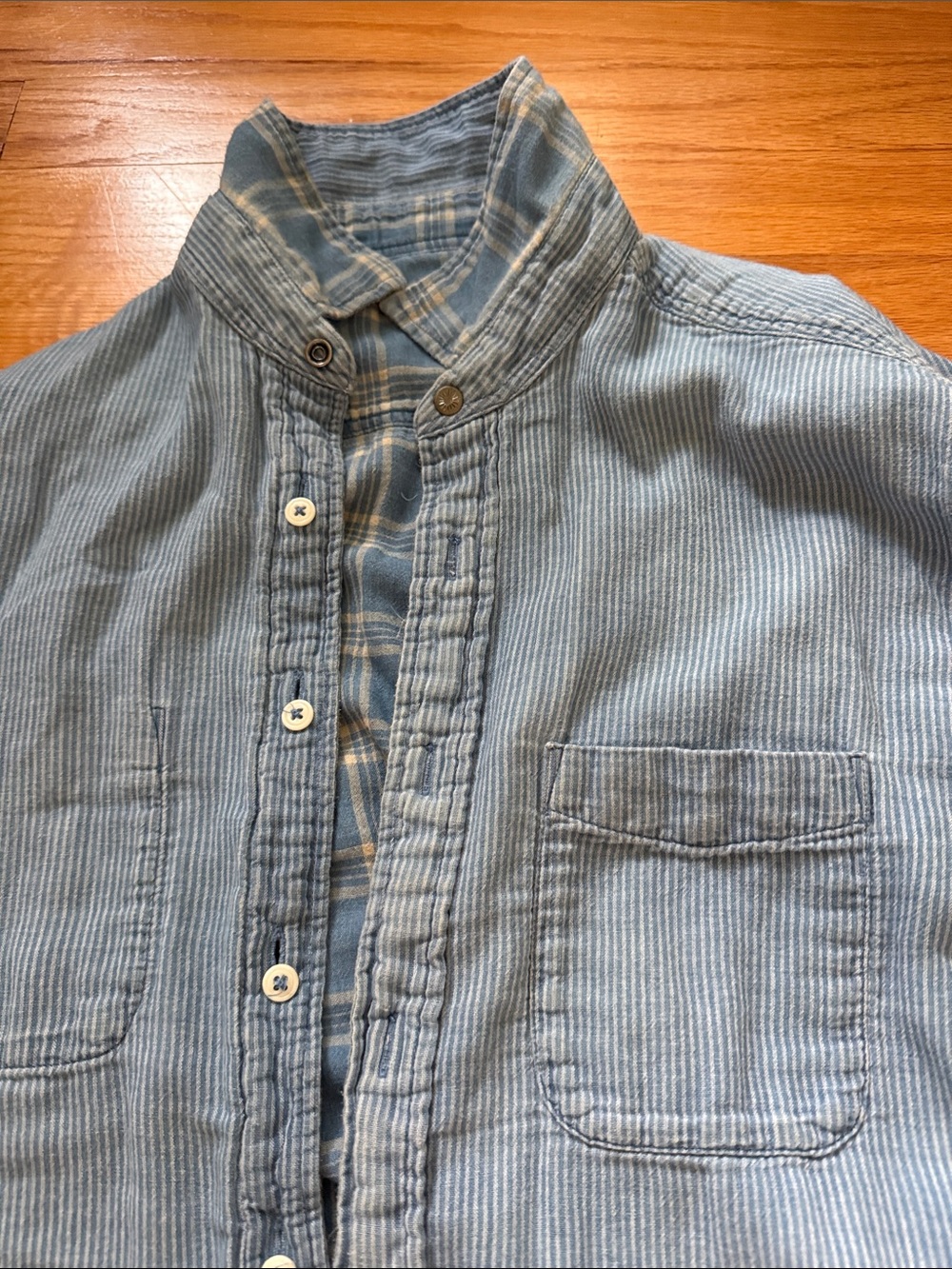 FAHERTY BRAND The Reversible Trestles Check Shirt Size Small ( no size tag ) - Picture 5 of 6
